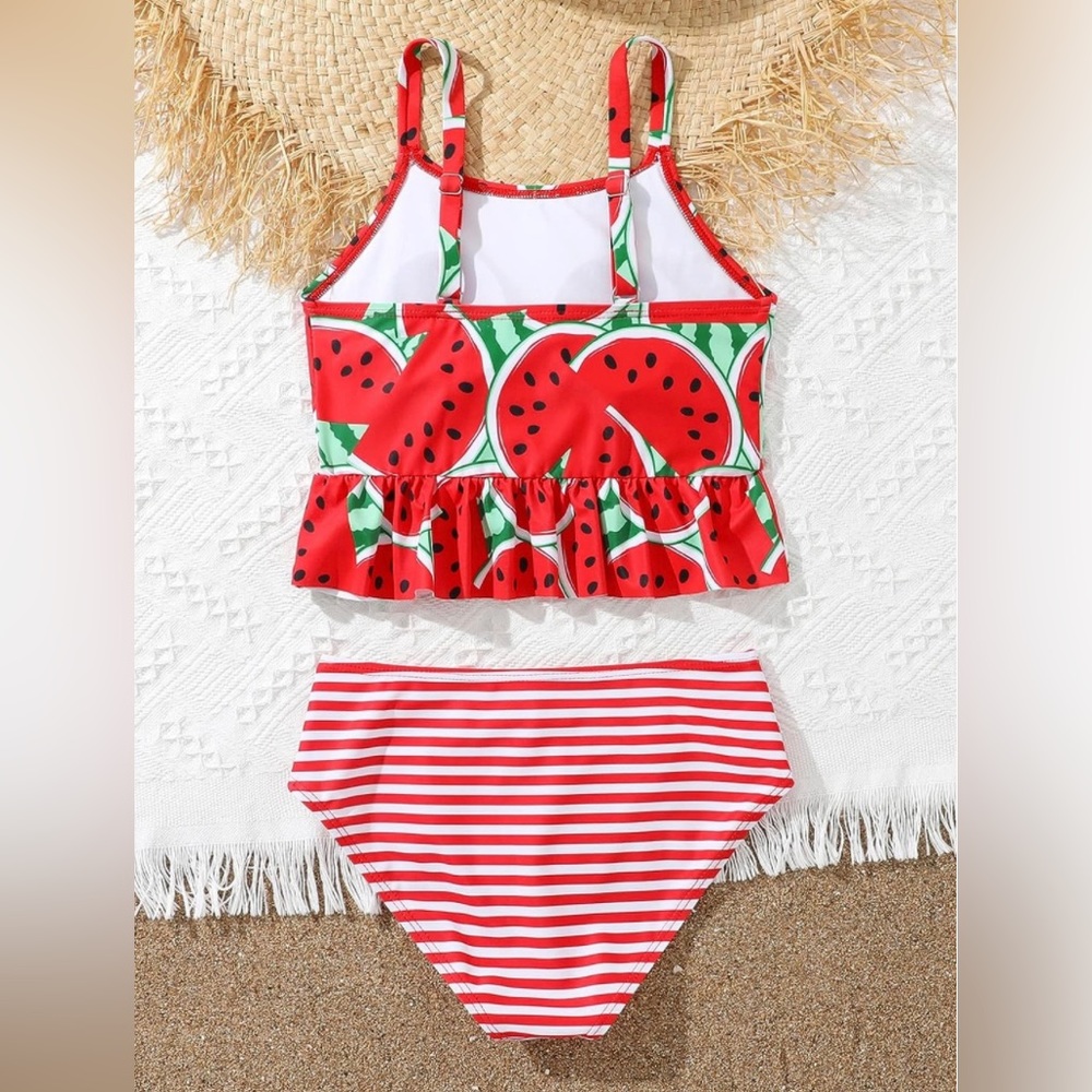 Girl’s Ruffle Hem Tankini Set - Picture 3 of 6